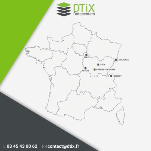 Image du réseau de datacenters en France - DTiX - DTiX Datacenters